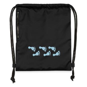baby feet - Sac à cordon en polyester recyclé - noir - Devant