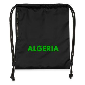 Algerien - Turnbeutel aus Recycling-Material - Schwarz - Vorne