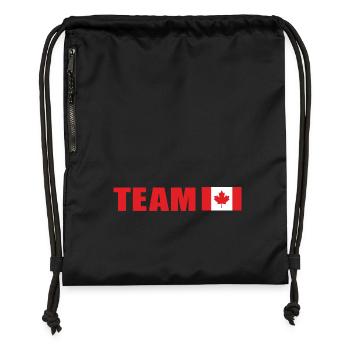 Support-Team Kanada - Turnbeutel aus Recycling-Material - Schwarz - Vorne