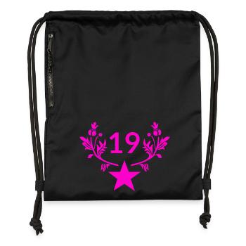 Birthday - Gymsac made from recycled material - black - Front