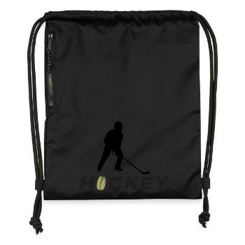hockey - Sac à cordon en polyester recyclé - noir - Devant