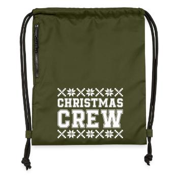 Équipage de Noël - Sac à cordon en polyester recyclé - military green - Devant