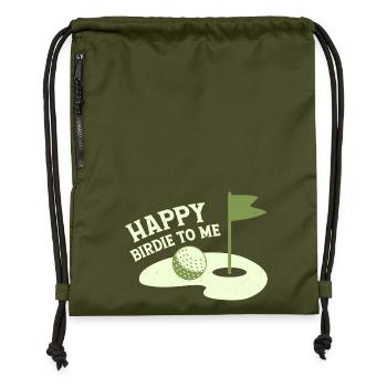 Happy Birdie To Me Golfeur Golf - Sac à cordon en polyester recyclé - military green - Devant