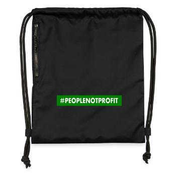People not profit - Turnbeutel aus Recycling-Material - Schwarz - Vorne