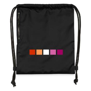 Subtle Lesbian Pride - Gymsac made from recycled material - black - Front