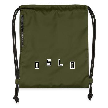Oslo - Gymsac made from recycled material - military green - Front