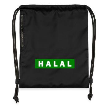 Halal - Turnbeutel aus Recycling-Material - Schwarz - Vorne