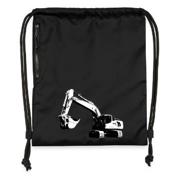 Excavator - Gymsac made from recycled material - black - Front