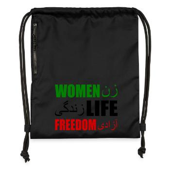Women life freedom - Gymsac made from recycled material - black - Front