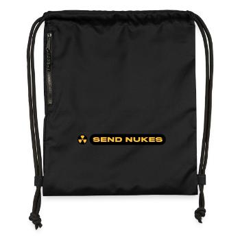 SEND NUKES - Turnbeutel aus Recycling-Material - Schwarz - Vorne
