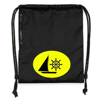 Sail - Gymsac made from recycled material - black - Front