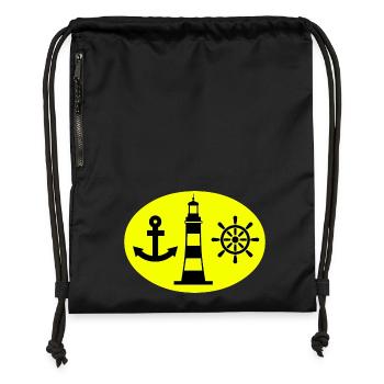 Sail - Gymsac made from recycled material - black - Front