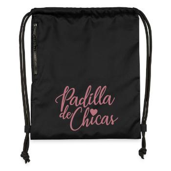 Padilla de Chicas Bride's Gang Bridesmaid Wedding - Gymsac made from recycled material - black - Front