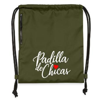 Padilla de Chicas Bride's Gang Bridesmaid Wedding - Gymsac made from recycled material - military green - Front