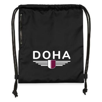 Doha Design – Stilvoll und Einzigartig - Turnbeutel aus Recycling-Material - military Green - Vorne