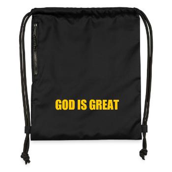 god is great - Gymsac made from recycled material - black - Front