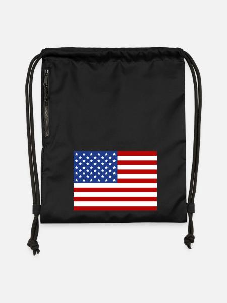 usa - Turnbeutel aus Recycling-Material - Schwarz
