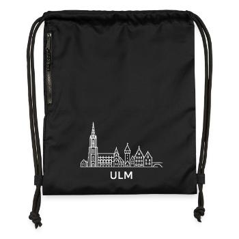 Ulm in White - Gymsac made from recycled material - military green - Front