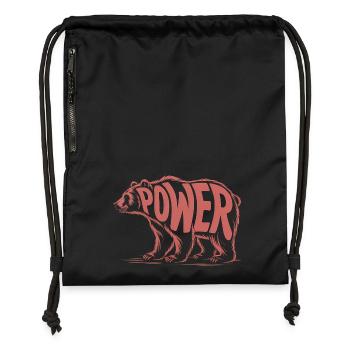 Ours - Logo d’animal cool - Sac à cordon en polyester recyclé - noir - Devant