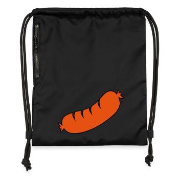 saucisse - Sac à cordon en polyester recyclé - noir - Devant