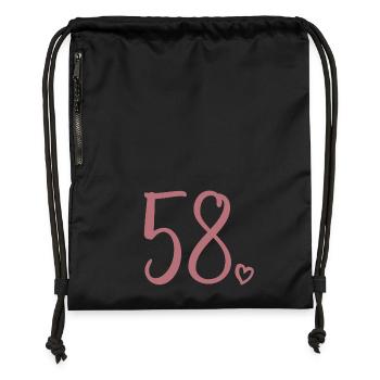 Cute Number 58, 58 Years Old, 58th Birthday Gift - Gymsac made from recycled material - black - Front
