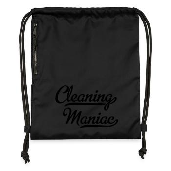 Cleaning devil - Gymsac made from recycled material - black - Front