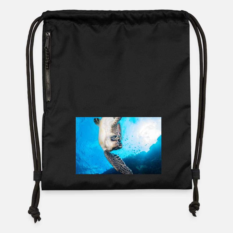 Turtle - Gymsac made from recycled material - black