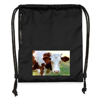 Cow Poster - Gymsac made from recycled material - black - Front