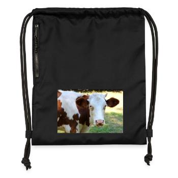 Kuh Poster - Turnbeutel aus Recycling-Material - Schwarz - Vorne