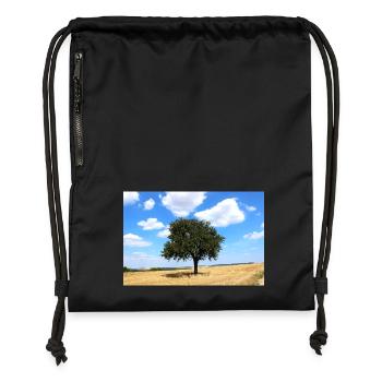 Arbre, Environnement, Nature - Sac à cordon en polyester recyclé - noir - Devant