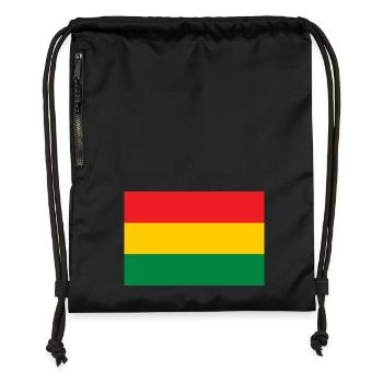 Flag of the Reggae Rasta Jah Rastafari Roots - Gymsac made from recycled material - black - Front