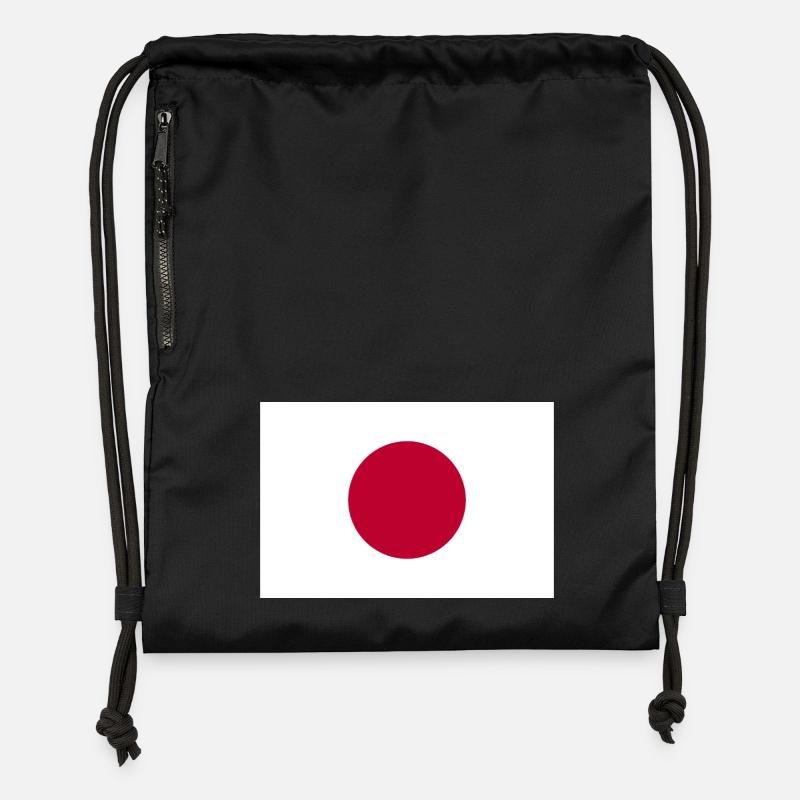 Japon - Sac à cordon en polyester recyclé - noir