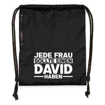 David - Gymsac made from recycled material - military green - Front
