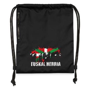 drapeau basque - Gymsac made from recycled material - black - Front