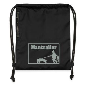 mantrailer_motiv - Turnbeutel aus Recycling-Material - Schwarz - Vorne