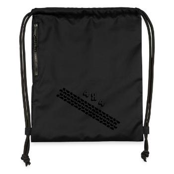 Traces de pneus 4x4 - Sac à cordon en polyester recyclé - noir - Devant