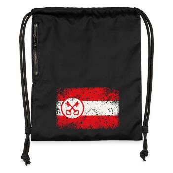 Drapeau de Leiden - Sac à cordon en polyester recyclé - noir - Devant