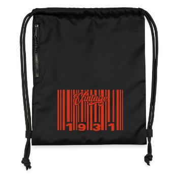 Vintage 1931 Born In 1931 94 Years Bar Code Anniversai - Gymsac made from recycled material - black - Front