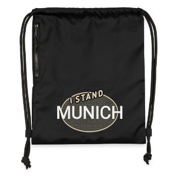 Ich stehe für München - Turnbeutel aus Recycling-Material - Schwarz - Vorne