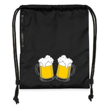 Bier - Gymsac made from recycled material - black - Front