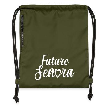 Future Señora Engagement Bridal Shower Wedding - Gymsac made from recycled material - military green - Front
