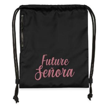 Future Señora Engagement Bridal Shower Wedding - Gymsac made from recycled material - black - Front