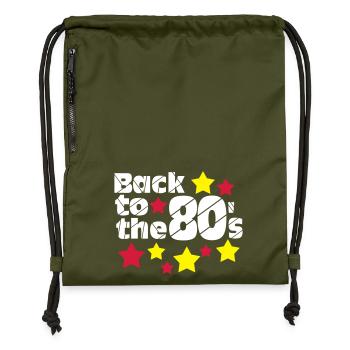 Fête des années 80, chemise amusante, retour aux années 80.. (25) - Sac à cordon en polyester recyclé - military green - Devant