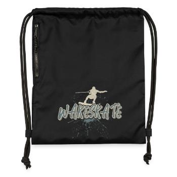 Wakeskate Wakeskating Wakeskater Wakeboard - Sac à cordon en polyester recyclé - noir - Devant