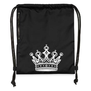 Couronne royale en couronne - Sac à cordon en polyester recyclé - military green - Devant
