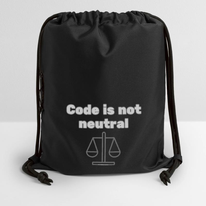 Le code n’st pas neutre Énoncé d’éthique du codeur Sac à cordon en polyester recyclé