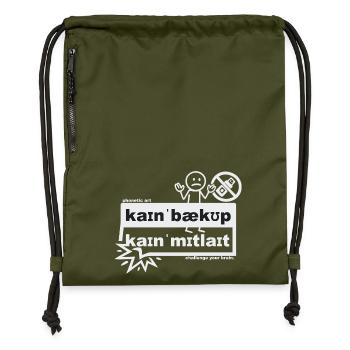 Kein Backup, kein Mitleid - phonetic art - Turnbeutel aus Recycling-Material - military Green - Vorne