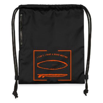 Surfing Board Meeting - Gymsac made from recycled material - black - Front