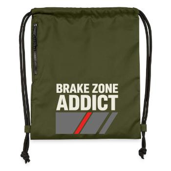 Track Day Brake Dust Hpde Track Car Autocross - Gymsac made from recycled material - military green - Front