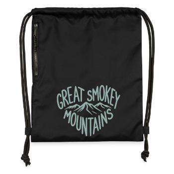 Great Smoky Mountains Herz-Design - Turnbeutel aus Recycling-Material - Schwarz - Vorne